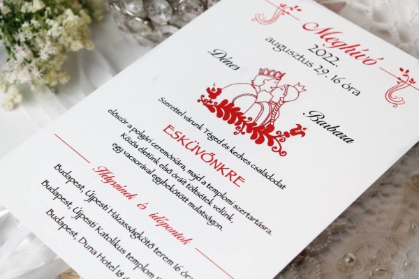 magyaros egyoldalas esküvői meghívó 05